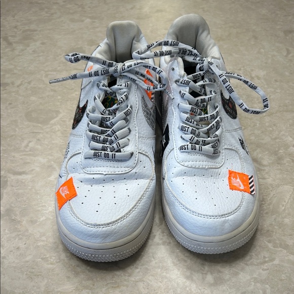 Nike Air White and Orange Patterned Sneakers - Picture 7 of 14
